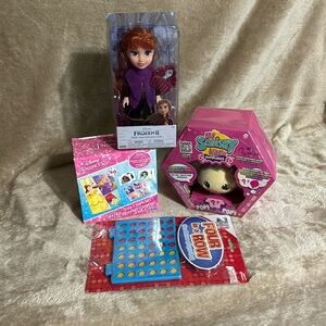 Kids toys. 4 NWOT. Never opened. Disney Anna. Travel game. Puzzles, Dumpling